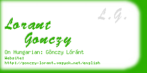 lorant gonczy business card